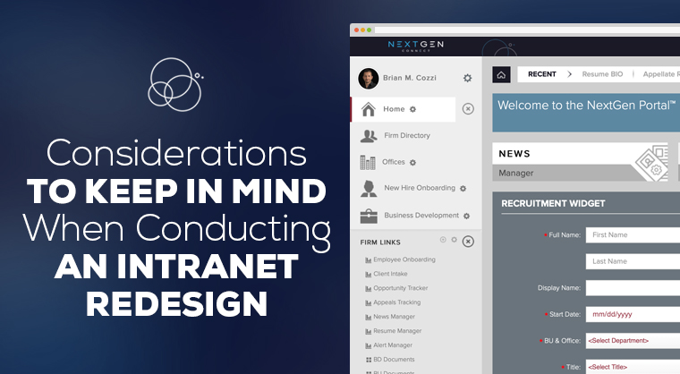 Considerations to Keep in Mind When Conducting an Intranet Redesign